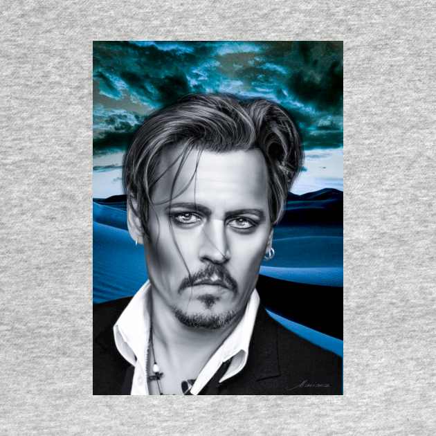 Johnny Portrait Digital Artwork wall art support by Relaxing Art Shop